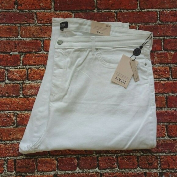 NWT NYDJ Skinny Capri Plus Jean Denim White Lift Tuck Technology Stretch 28W - Picture 2 of 12